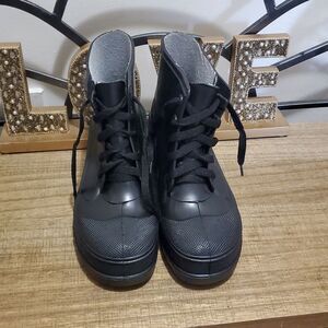 ONGUARD Unisex Steel Toe Black Rubber Work Boots Sz M6 / W8 Rain, Outdoors